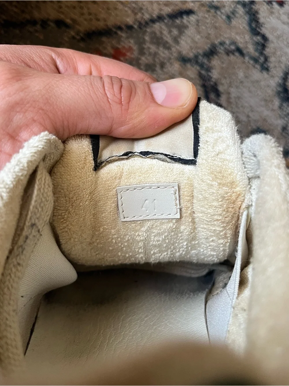 Gucci Cream and Green Leather Logo Sneakers Size 41 Sneakers GG Monogram